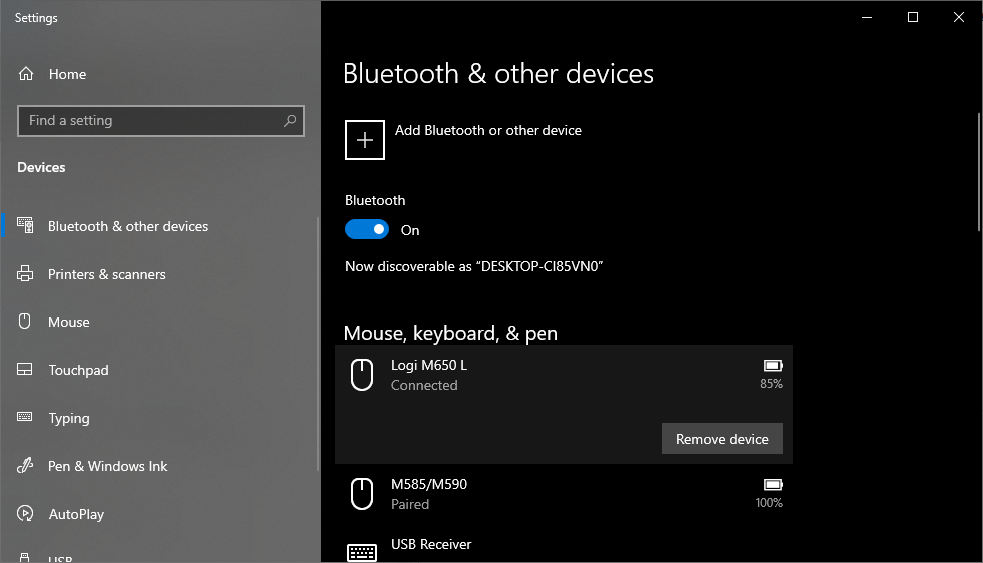 เชื่อมต่อ Windows 10 กับ Mouse ผ่าน Bluetooth